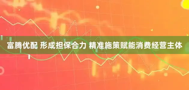 富腾优配 形成担保合力 精准施策赋能消费经营主体